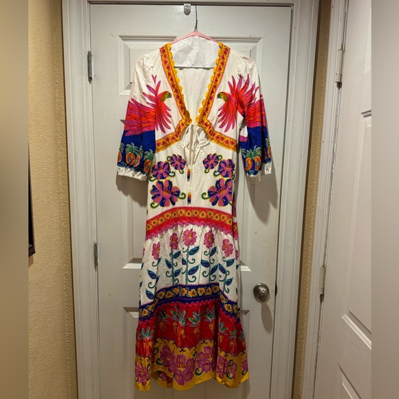 NWT Farm Rio Off-White Vivid Garden Maxi Dress New With Tags Size Small - Picture 6 of 13